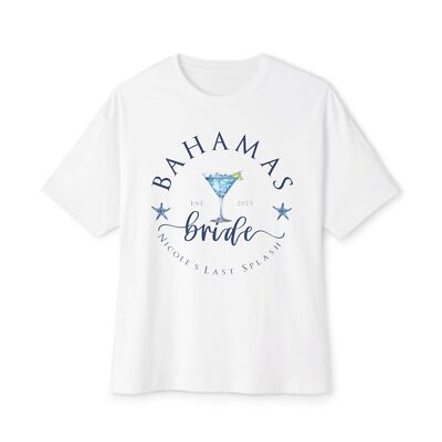 Custom Bride Oversized Tee, Bridal Shower Gift, Bachelorette Party Tee, Summer