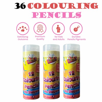 36 Profi Farbstifte Set Kinder Erwachsene Therapie verschiedene Farben Kunststift