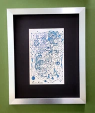FRIDA KAHLO | Print from Mexico DRAWING FROM HER DAIRY Signed Frida Kahlo Framed
