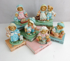 Cherished Teddies Priscilla Hillman Set Nursery Rhyme Book Display Six Figurines