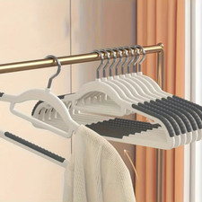 Plastic Hangers 20/40 Pcs Heavy Duty Non-Slip Clothes Hangers w/360  Swivel Hook