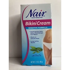 Nair Hair Remover Bikini Cream Sensitive Formula Green Tea 1.7 oz