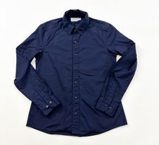 American Apparel Shirt Size XS Blue Button Up Long Sleeve Made in USA