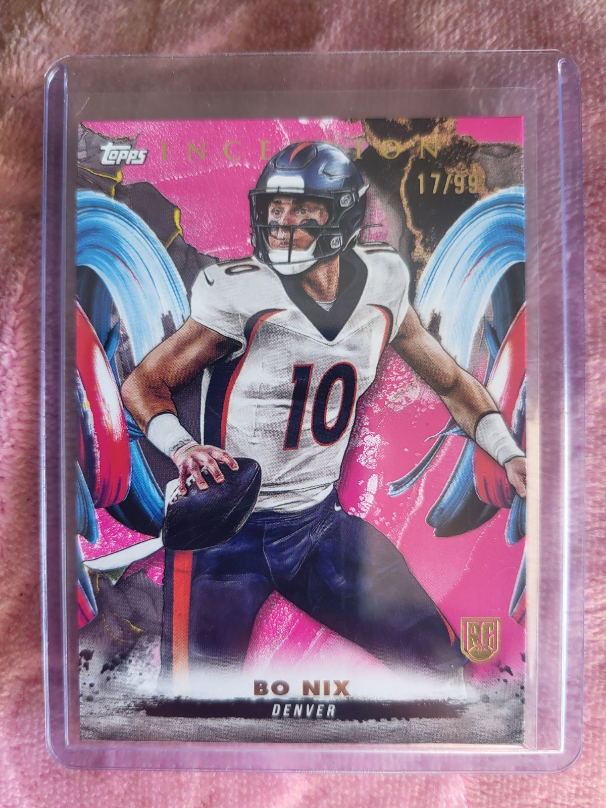 2024 Topps Inception Bo Nix #161 Rookie Pink Parallel #'d /99 (RC)