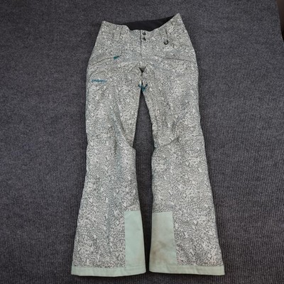 Patagonia Insualted Snowbelle Snow Pants Womens XS Green H2No Ski Waterproof