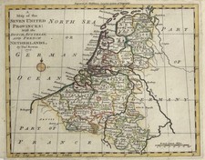 1778 Map of The Seven United Provinces of the Netherlands - Thomas Bowen