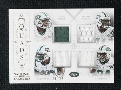 2013 National Treasures Team Quads 98/99 Stephen Hill Geno Smith Rookie RC 1b0