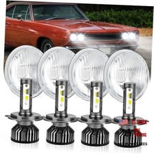 5.75" Round Headlight AssemblyPCS Reflector Housing withPCS HLED Bulbs Hi/Lo 4