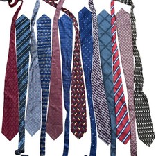 Lot Of 13 Mens Ties Mixed Patterns  Colors Assorted Brands  More