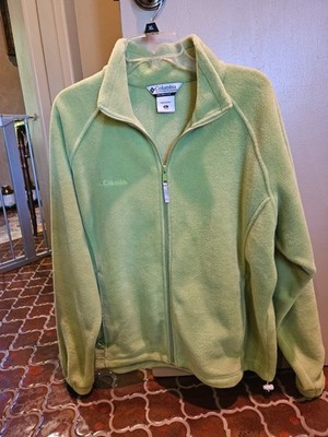 Columbia Sportswear Company womens lime green full zip fleece jacket-XL