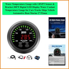 Water Temperature Gauge with 1/8NPT Sensor Bracket 300 F Digital LED Displa...