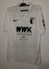 FC Augsburg Trikot Signiert Herren Gr. M Weiß Mit Echtheitszertifikat 