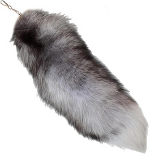 Fluffy Therian Fox Tail Keychain - Soft Plush Accessory for Cosplay, Ren Faire,