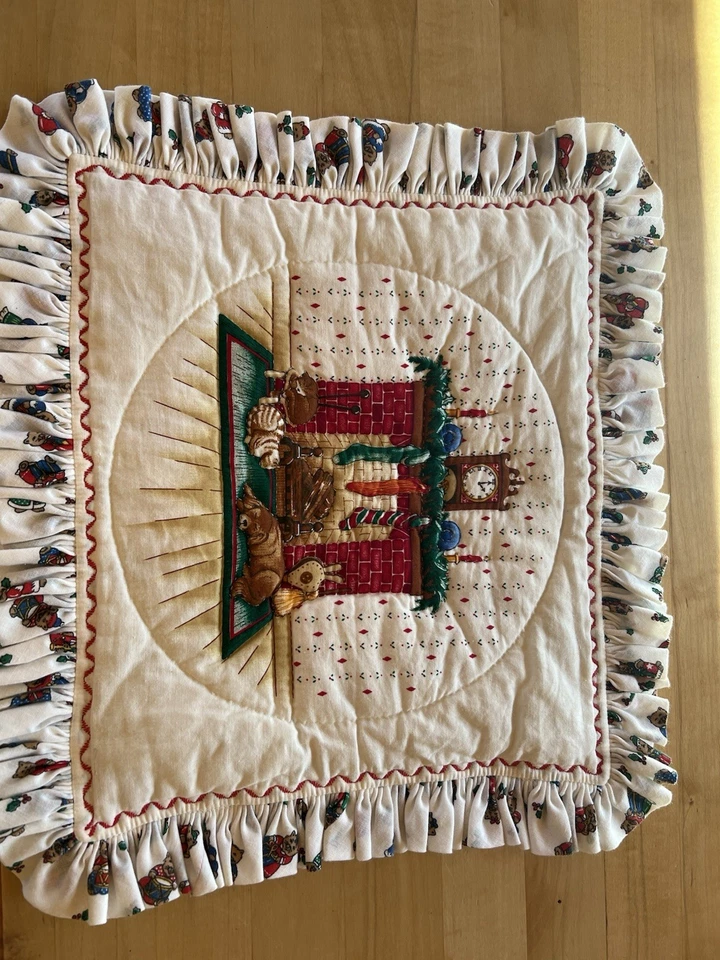 Manteles individuales de Navidad acolchados artesanales variedad, nunca usados, ¡juego de 6 hermosos! Foto 4 de 4