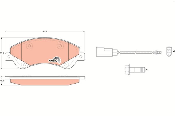 Bremsscheiben-BremsbeläGe-Kit TRW Automotive GDB1723 FüR OE 1371403 - 1433954-image