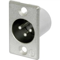 Neutrik NC3MP Xlr-Steckverbinder Flanschstecker, Kontakte Gerade Polzahl: 3