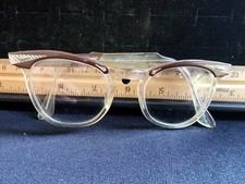 Vintage 60's Original Cat Eye Glasses Decorative Frame Glass Lens 2