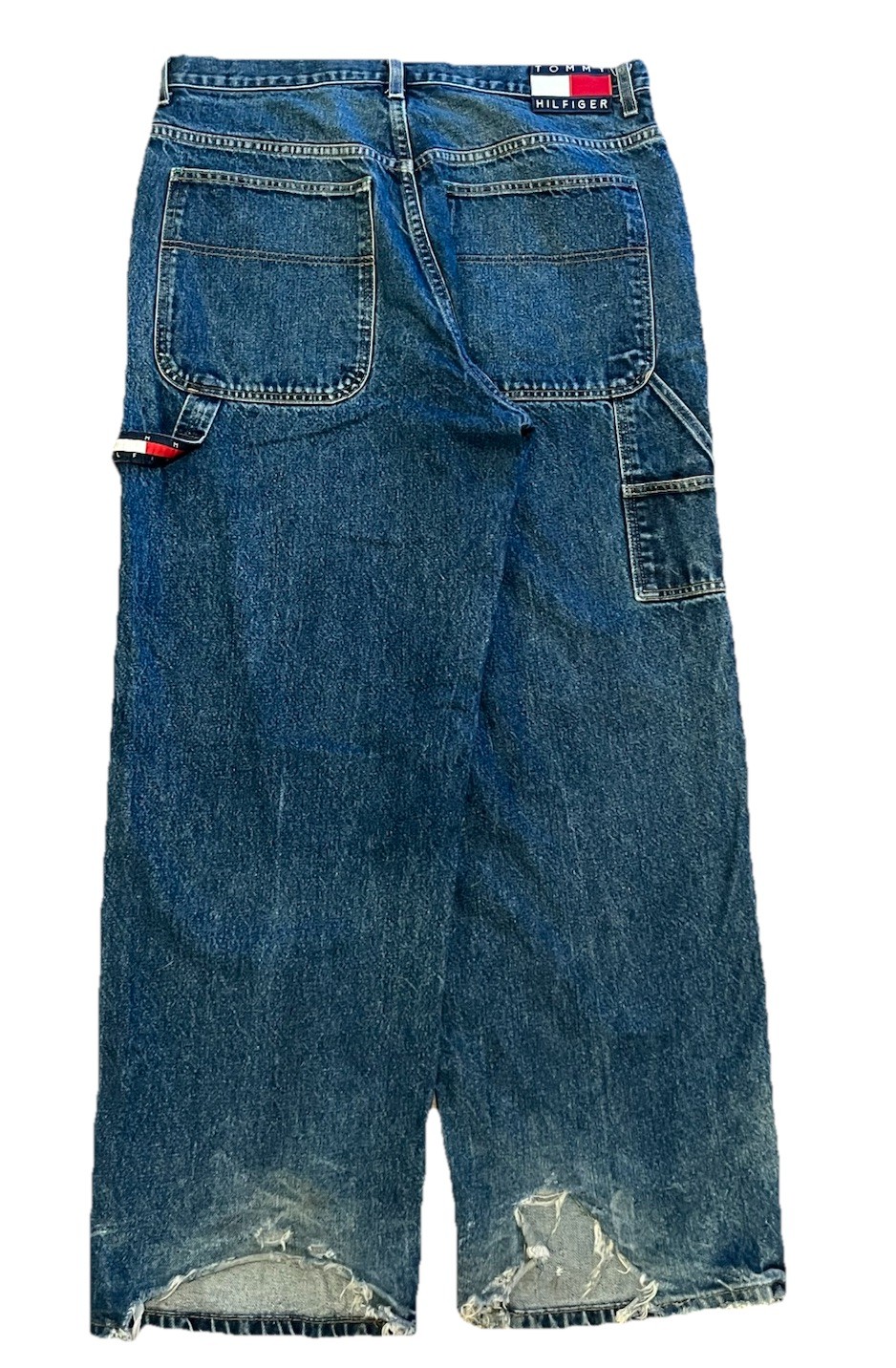 SIZE 36 Tommy Hilfiger Baggy Carpenter Jeans Wide Leg Vintage Skater 90s thumbnail 2