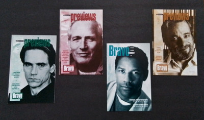 4 ''BRAVO ''PREVIEWS'' CABLE TV GUIDE'' VINTAGE BOOKLET MAGAZINES ''CLASSIC FILMS''