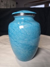 Medium Ocean Tide Cremation Urn for Human ashes Blue 8 inches