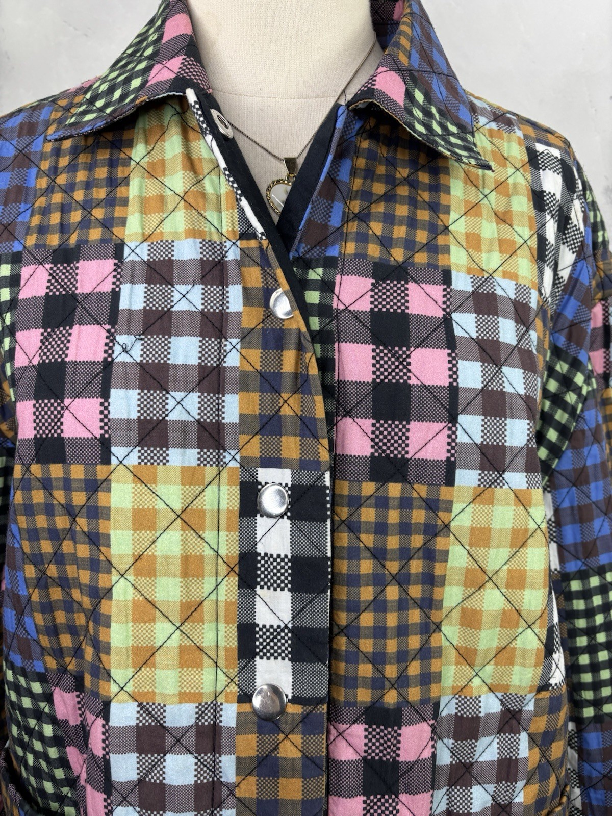 Beck Patchwork Chore Jacket M Quilted Cottagecore… - image 6