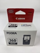 Genuine Canon Pixma PG-260 Ink Cartridge BLACK NEW FACTORY SEALED