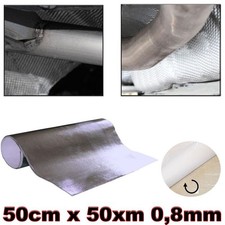 Thermo Hitzeschutz Auspuff Matte Alu Keramik selbstklebend 50x100 x 0,8mm 500&deg;C