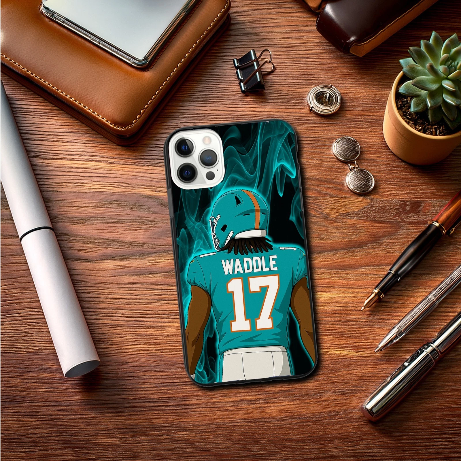 Jaylen Waddle iPhone Case & Galaxy Case Football Miami Dolphins Cover