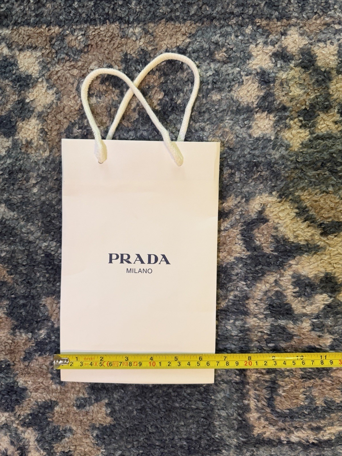 Set of 2 Prada Small White Paper Shopping Bags thumbnail 2