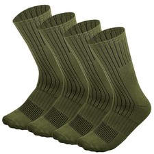 4 Pairs US Army Military Boot Socks Combat Trekking Hiking Policemen Firefigh...