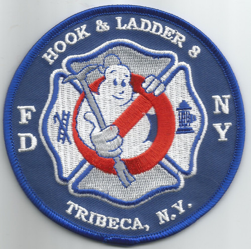 N.Y.C. - FDNY Hook & Ladder - 8 "Tribeca - Ghost", NY (4" round) fire patch