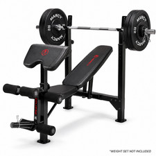 Image of Heavy Duty Olympic Weight Bench Adjustable Home Gym MARCY Leg Developer/Preacher