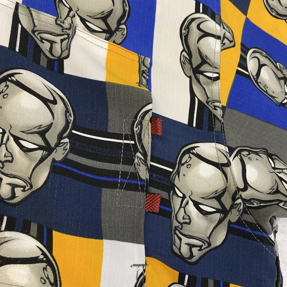 Camisa De Colección 2000 Ecko Complex X Marvel Para Hombre Grande Plateada Surfer AOP SS Abotonada Foto 4 de 4