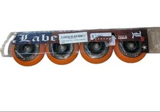 4 Inline Roller Hockey Wheels LABEDA GRIPPER ASPHALT Orange 80mm NEW