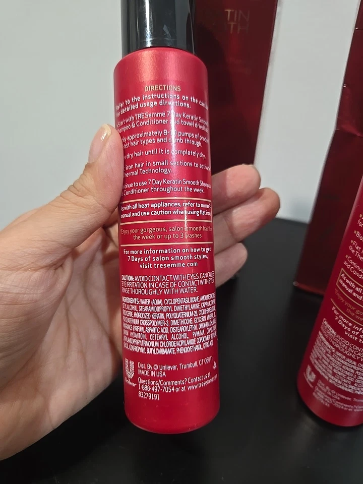 Tresemme Smooth Keratin 7 Day Smooth System Тепловая Активируемая Обработка ЛОТ ИЗ 2 - Изображение 3 из 4