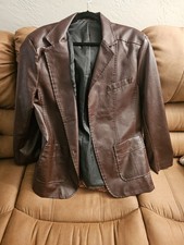 MEN'S LEATHER JACKET COLOR BROWN SIZE 42R