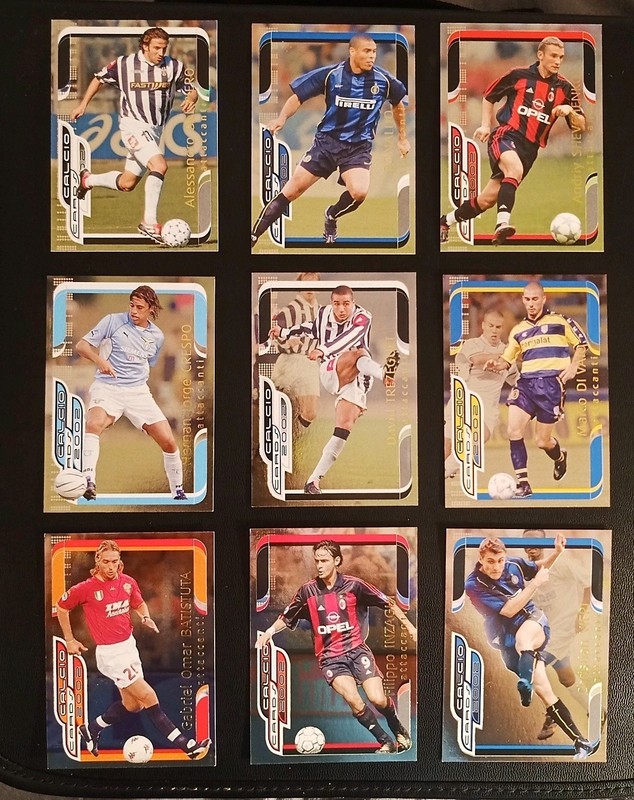 2002 PANINI CALCIO RONALDO DEL PIERO SHEVCHENKO INZAGHI CRESPO SHEVCHENKO 9 CARD
