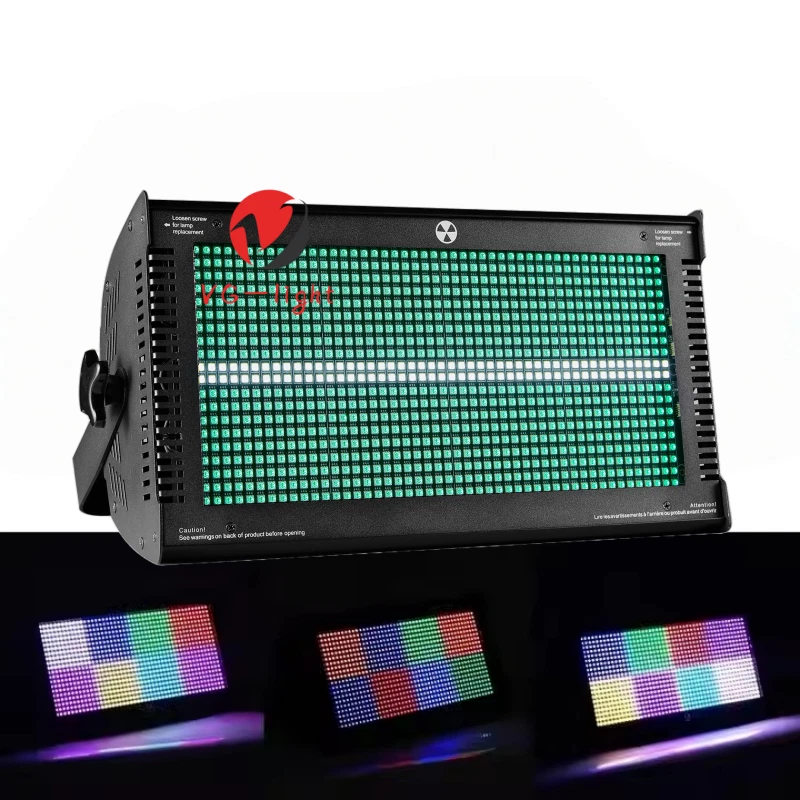 Strobe Light Led 1000W RGB +W 3in1 DJ Disco Stage Wash Effect flash Light DMX512 - Image 4 of 4