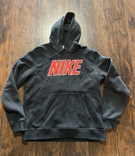 Vintage Y2K Nike Black Red Spell Out Center Hoodie Mens XL Skater Surf