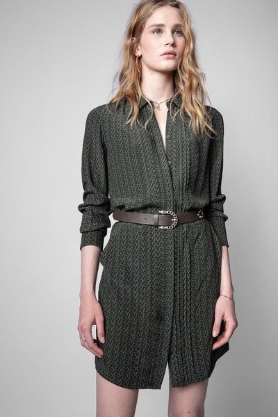 Women Zadig & Voltaire Dress Khaki Viscose M