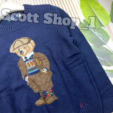 POLO RALPH LAUREN Polo Bear Heritage Gentleman Navy Knit Sweater Men's XL NWT