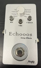 Mugig Echooos Delay Effects Pedal Silver FAST FREE SHIPPING