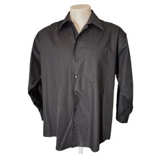 Kenneth Cole Reaction Dress Shirt Men's Adult XL 17 32-33 Regular Wrinkle Free
