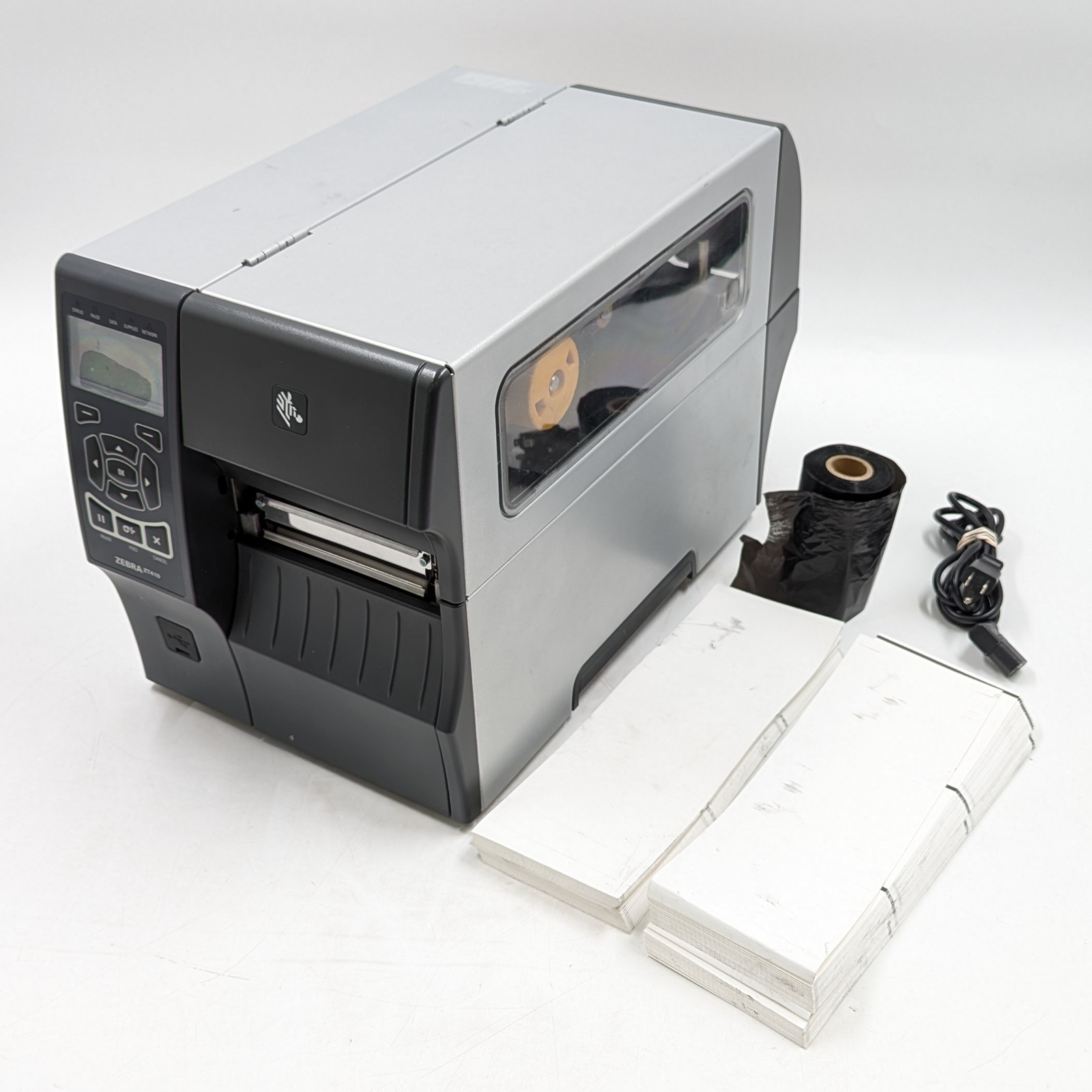 Zebra ZT410 Thermal Barcode Printer w/Labels & Thermal Ribbon (ZT41043-T010000Z)