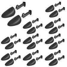 EchoDone 10 Pairs Plastic Shoe Tree Stretcher Shaper for Men Black