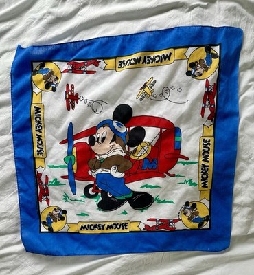 2 Different DISNEY MICKEY MOUSE 22x22 LARGE BANDANA HANDKERCHIEF SCARF NEW USA