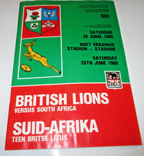 South Africa v British Lions 1980 3rd Test Rugby Programme 28th June 1980