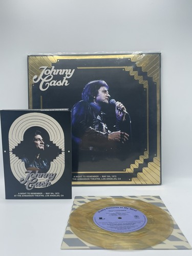 NEW Johnny Cash A NIGHT TO REMEMBER 7" VINYL DVD complete THIRD MAN VAULT 45 LP