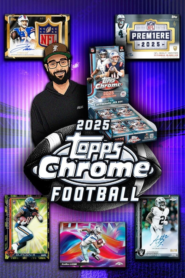 2025 TOPPS CHROME NFL MEGAS RANDOM TEAMS @$1 CHASING SSP