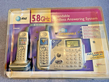 AT T E5862BC Color Screen Expandable Cordless Phone Answering System Machine